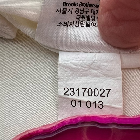 Brooks Brothers White Lined Ankle Pants Size 8 Side Zip Cotton Blend Summertime - Picture 13 of 13